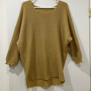 Sparkly gold knit sweater